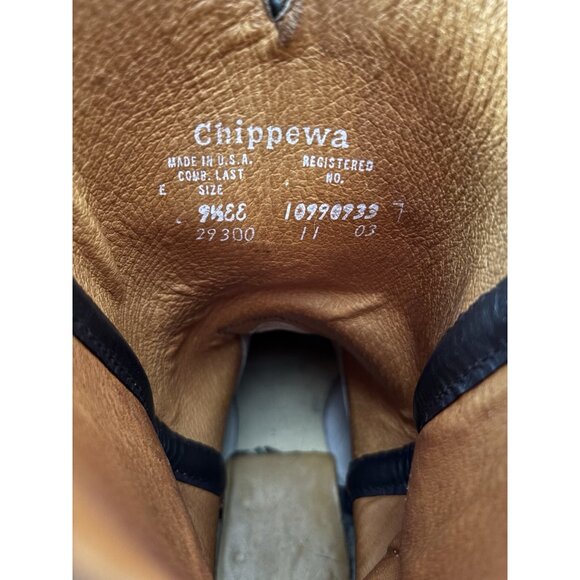 CHIPPEWA 29300 SORONTO BAY APACHE LEATHER WESTERN COWBOY BOOTS MENS 9.5 EE - Picture 8 of 9